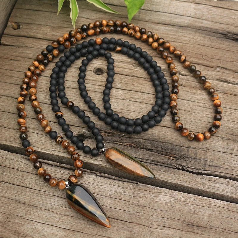 8 мм бусы из натурального камня тигрового глаза матовый черный оникс защитный