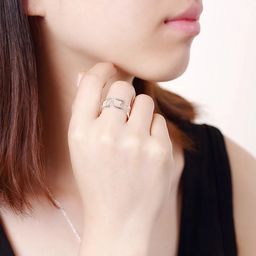 Оптом тонкая с серебряным покрытием кольцо ювелирные изделия Модные серебряные