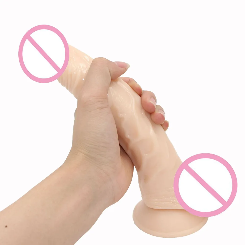 Изогнутый большой фаллоимитатор 8 86 дюйма реалистичный член с сильной присоской