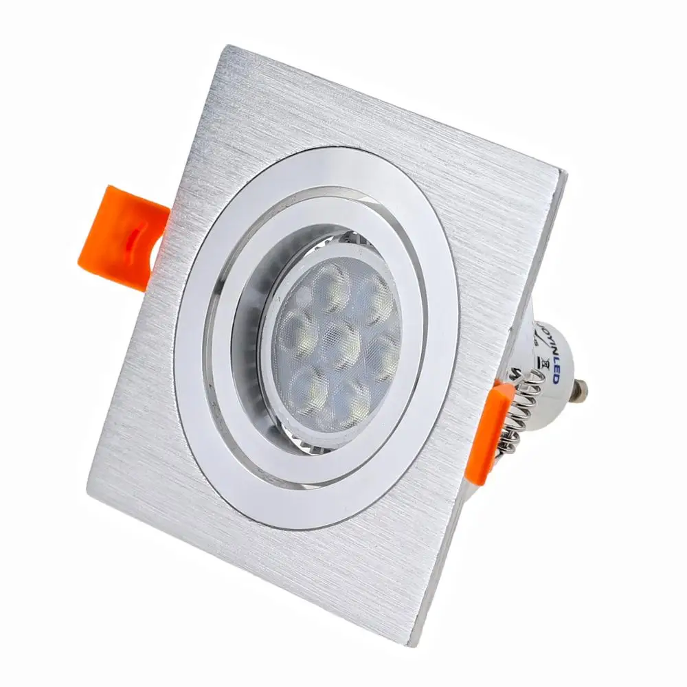 Высокое качество кисти Серебряный квадратный алюминиевый Светодиодный точечный