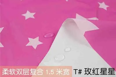 150cm width star 165 см ширина полиэстер мягкий водонепроницаемый ТПУ ткань дышащая мембрана на спине подгузники окружающей среды PUL ткань - Цвет: 150cm width star