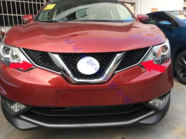 Накладка на решетку радиатора для Nissan Qashqai J11 2015 2016 2017 ABS|Хромирование| |