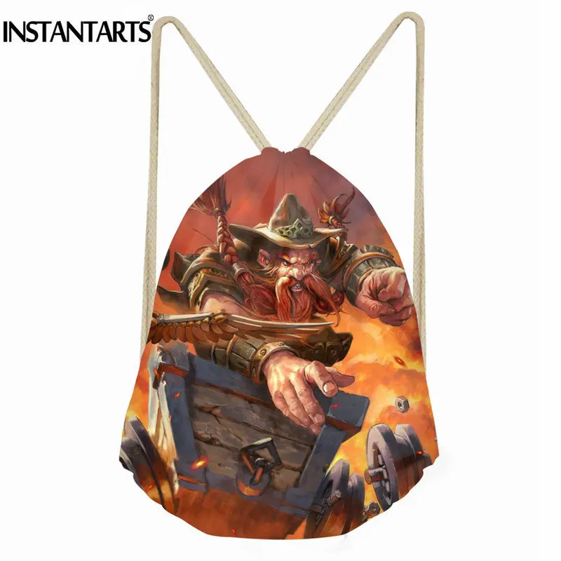 INSTANTARTS спортивная сумка для занятий спортом, сумка для занятий йогой с принтом Hearthstone, рюкзаки для бега