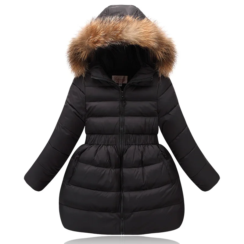 Зимняя одежда для маленьких девочек детские толстые теплые куртки-пуховики на 80%