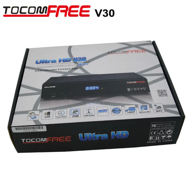 Спутниковый ресивер TOCOMFREE Ultra HD V30 с 8psk Newcam CCcam для Северной Америки