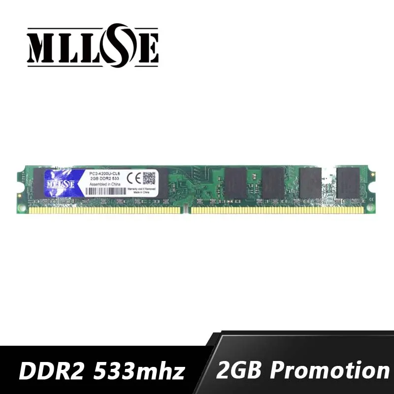 Sale ram 2gb DDR2 533 533mhz PC2-4200 PC2-4200U DDR2 2GB 2G 533 mhz Memory Ram Memoria for All Motherboard Desktop Computer PC