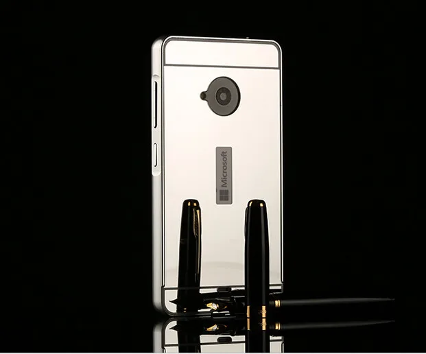 2016 зеркальная задняя крышка чехол для Lumia 830 Алюминиевый металлический каркас