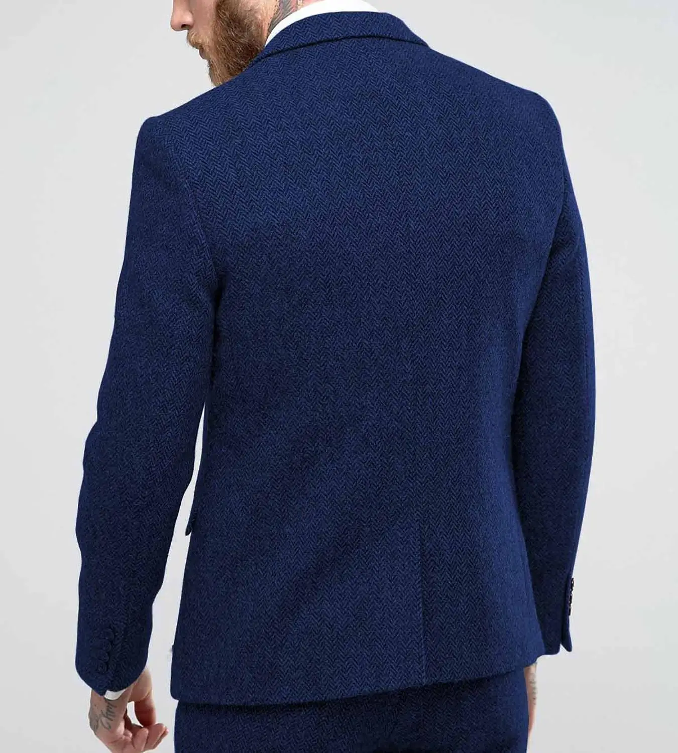 Royal blue Jacket Мужской костюм, повседневный деловой костюм из трех предметов для женихов, серый, белый, бордовый смокинг с лацканами для свадьбы, блейзер+ брюки+ жилет - Цвет: Royal blue Jacket