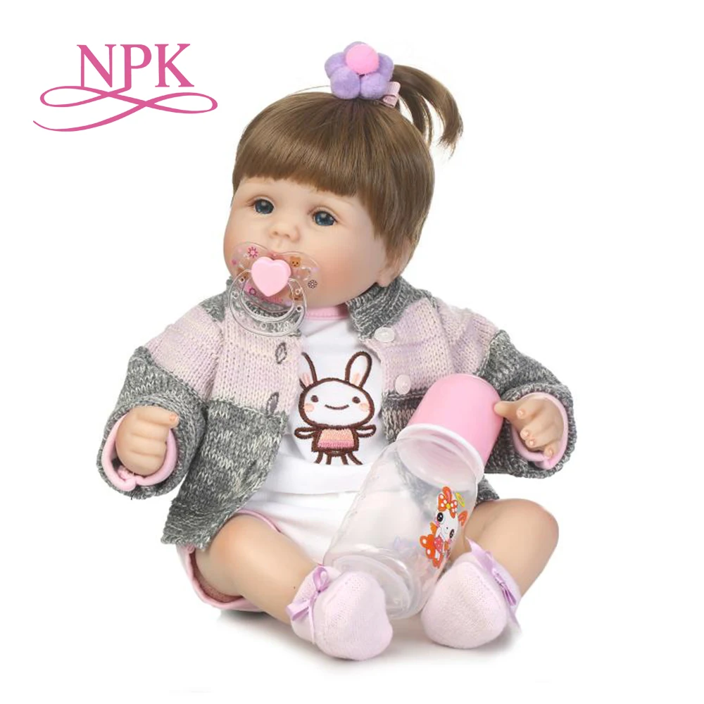 NPK 40 см Силиконовая Кукла reborn игрушки как настоящая новорожденная принцесса