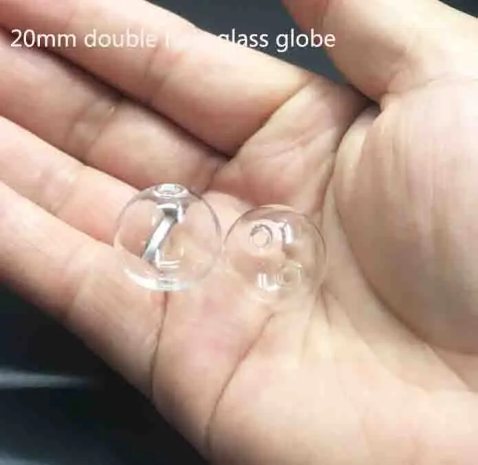 Круглые стеклянные пузырьки 20 мм с двойным отверстием 3 стеклянная флакон