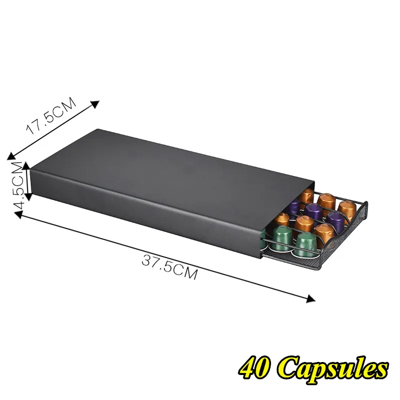 Светло-зеленый Nespresso Coffee Capsule Drawer Organizer Storage Stand Practical Coffee Pods Holder For Nespresso Coffee Capsule Shelves - Цвет: Светло-зеленый