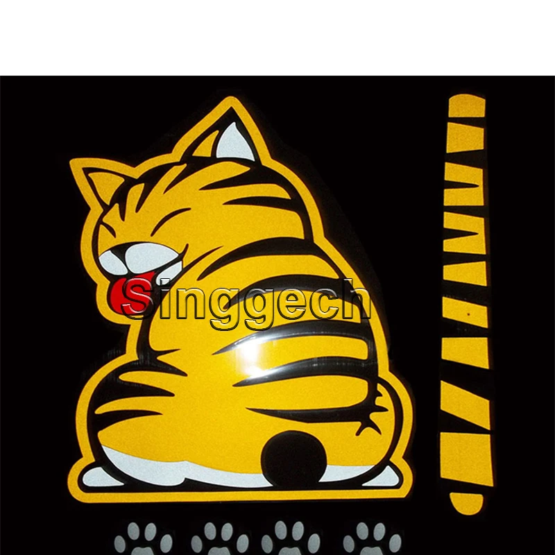 Автомобильный Стайлинг стеклоочиститель мультяшный Кот наклейка для Volkswagen VW Polo