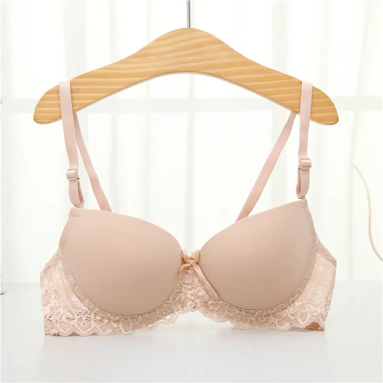 

BRZFMRVL white color lovely lace bra Young Girls Small breast bra double breasted underwear cute Young Girl Bra push up bra