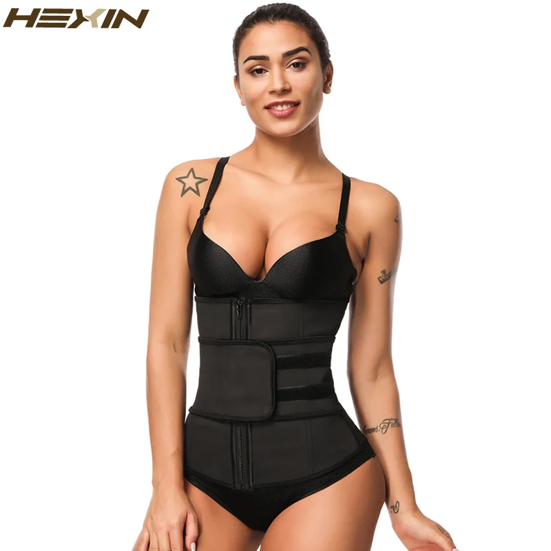 HEXIN клипса и молния латексный Пояс Cincher корсет под грудь Корректирующее белье для тела Fajas тренажер для талии брюшной пояс размера плюс