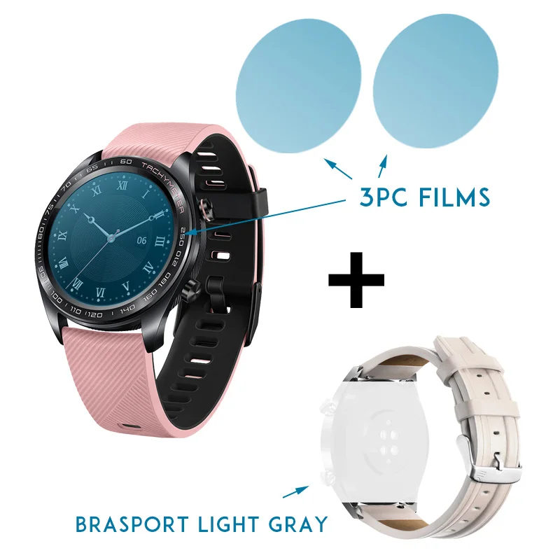 Pink n gray strap Оригинальные уличные умные часы huawei Honor Watch Dream, утонченное мастерство, 7 дней за зарядку, куда угодно, умнее, живущий gps - Color: Pink n gray strap