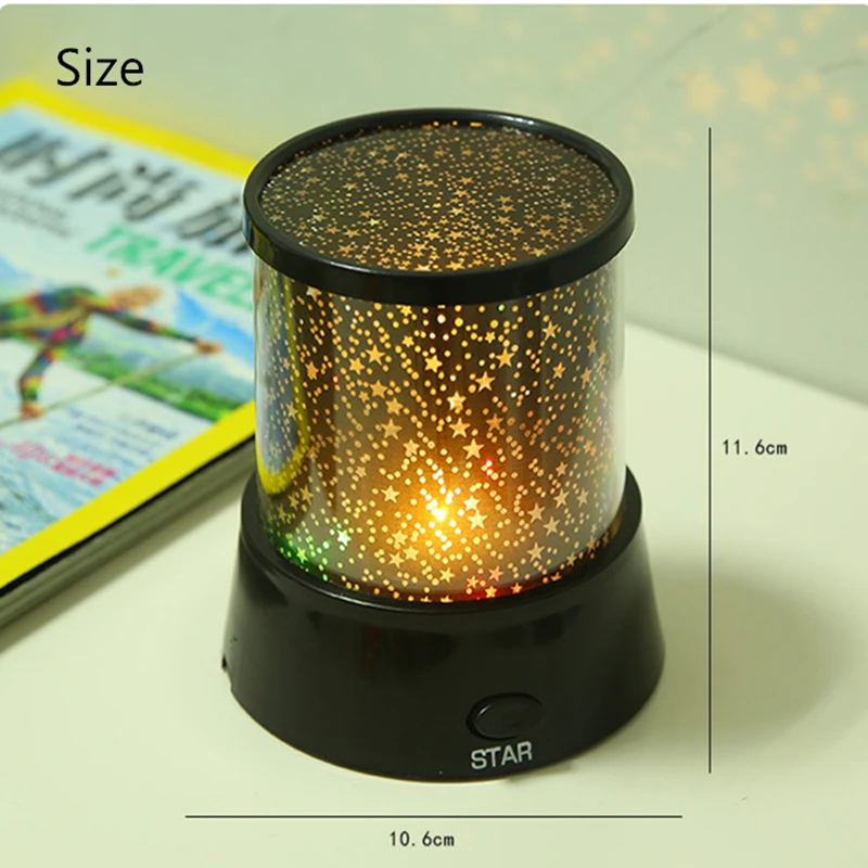 Новинка ночник для комнаты проектор лампа мигающий Звездный луна звезда небо