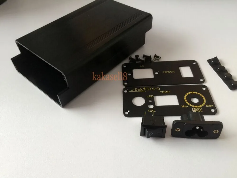 Цифровая паяльная станция T12 с алюминиевым корпусом чехол электрическая гнездо