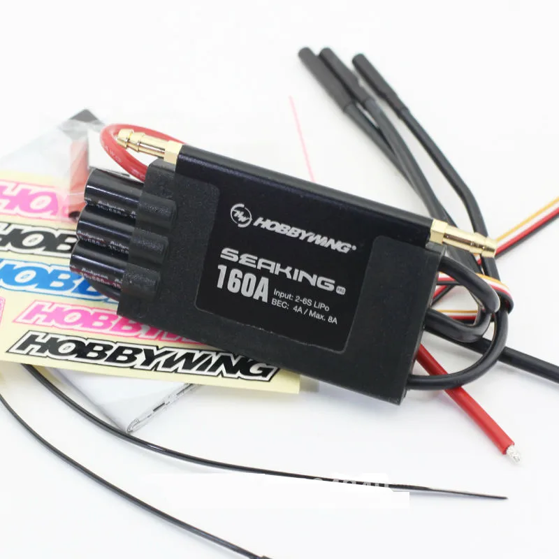 Hobbywing Seaking Pro Bootsregler 160A BEC 4A 2-6s BL Мотор ESC HV BEC для RC R/c гоночная лодка