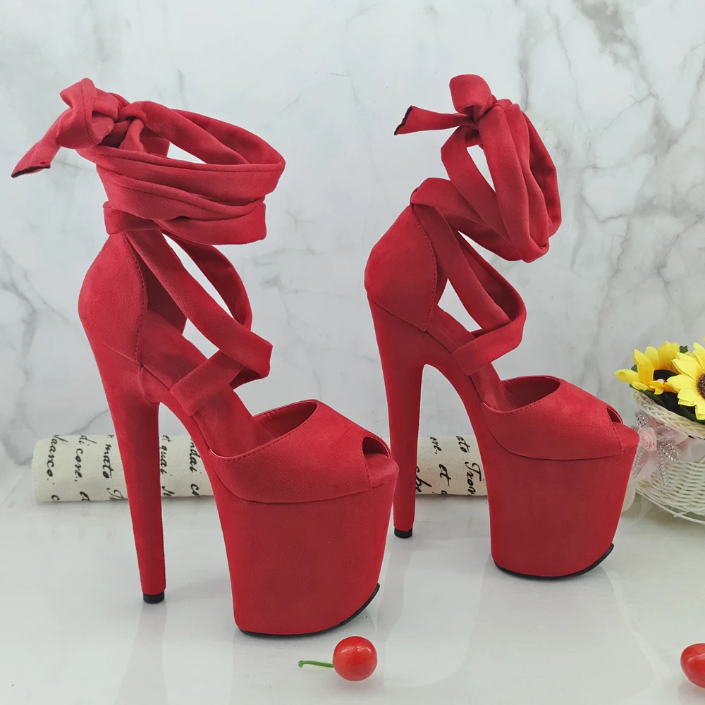 Leecabe 8Inch/20cm Women's Platform Sandals party High Heels Shoes Pole Dancing Shoes