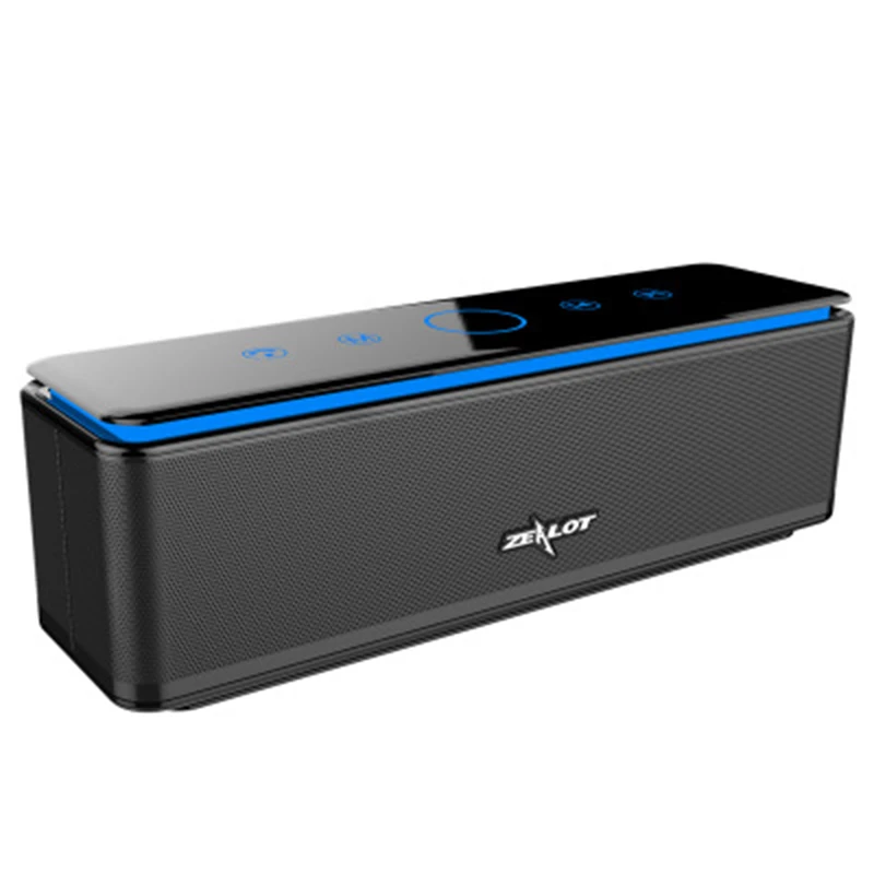 black 8000 мАч большая батарея сенсорная кнопка HIFI портативный Bluetooth мини беспроводной супер бас динамик сабвуфер стерео Саундбар с микрофоном USB - Цвет: black