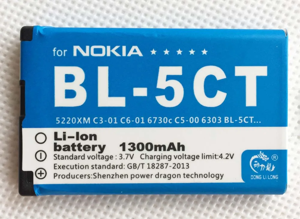 BL5CT BL 5CT литий ионный аккумулятор для телефона Nokia 5220 C3 01 6730c C5 C6 6303C/5220XM 1300mAh