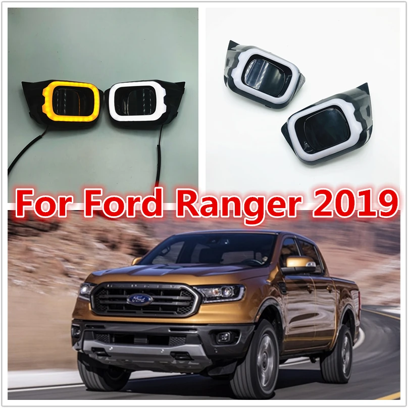Для Ford ranger T8 2019 светодиодный дневный светильник DRL автомобильный фара ABS