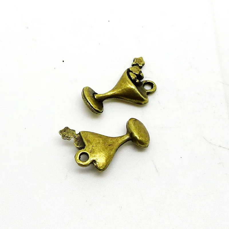 Free shipping 6pcs 20*16mm antique bronze brandy tapering Wine Glass cup charm pendant fit bracelet necklace diy metal jewelry | Украшения