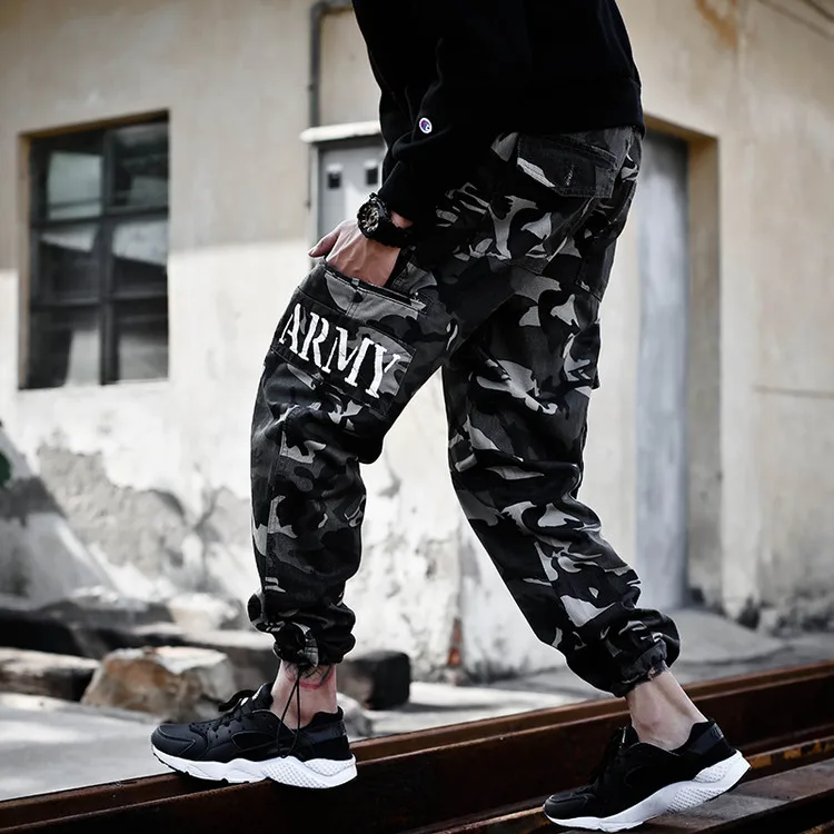 4 Colors Men casual Army jogger pants Young Solid Camo Cargo Joggers Pants | Мужская одежда