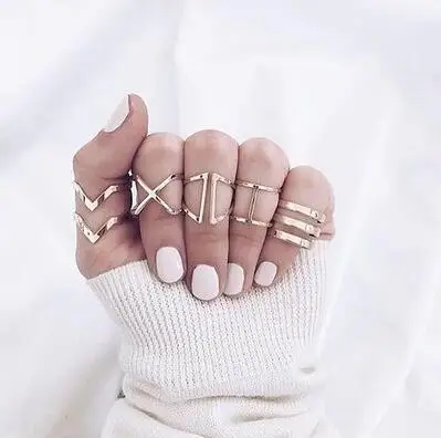 6120 Винтажный 12 шт набор золотого цвета Midi Finger Шарм кольцо набор для женщин Knuckle вечерние ювелирные изделия Knuckle кольцо набор женский ювелирный подарок - Цвет основного камня: 6120