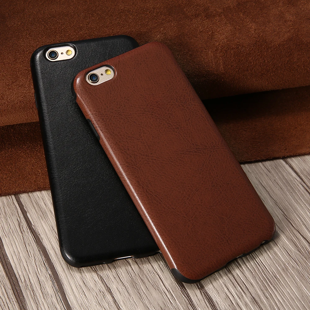 Искусственная кожа и силикон TPU чехол для телефона iPhone 6 6S 7 8 Plus X XS MAX XR роскошный
