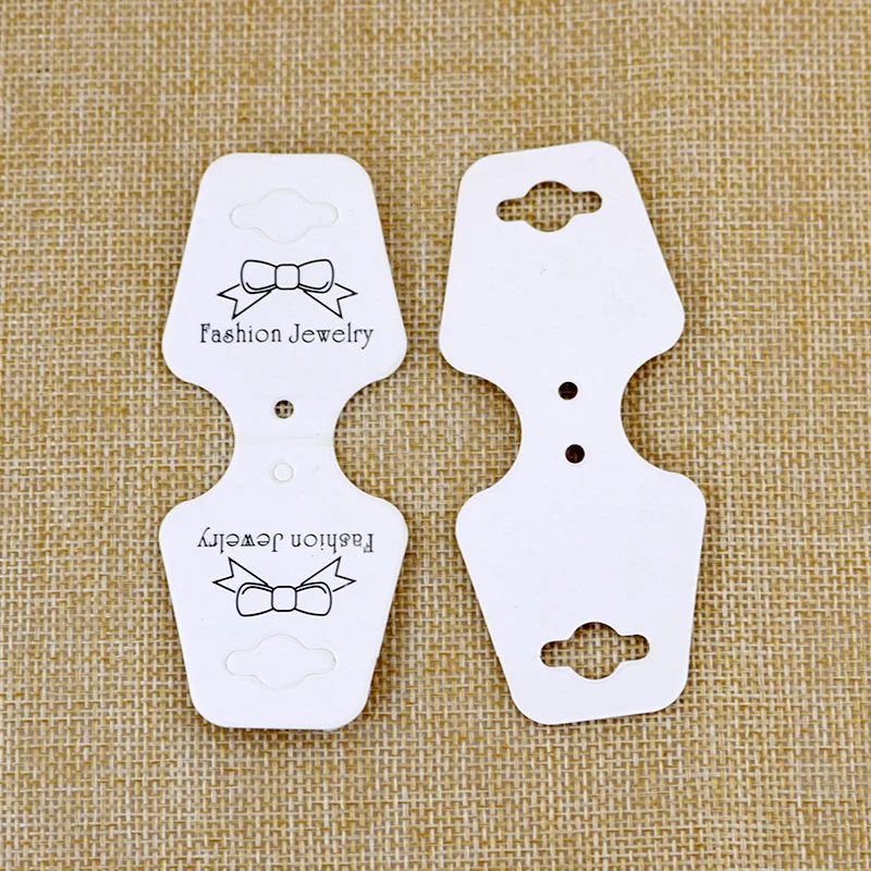 100 шт. ювелирные изделия дисплей карты крафт бумага корейский лук ожерелье