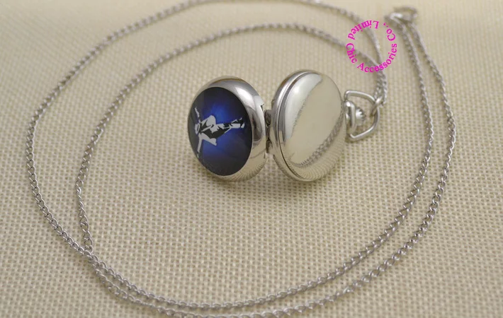 Оптовая продажа модные кварцевые карманные часы Майкла Джексона ожерелье