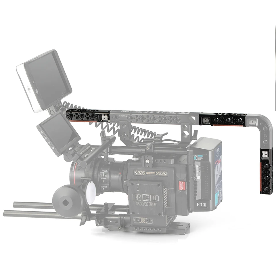 Клетка для камеры SmallRig DSLR с ручкой и верхней ручкой, прямое удлинение с 1/4 отверстиями для резьбы и отверстиями для определения местоположения Arri HTR2297