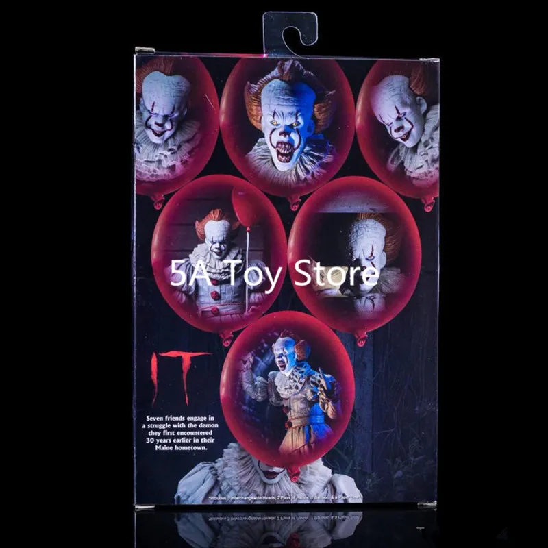 NECA Stephen King's It Pennywise Джокер фигурка игрушки куклы Фигурки Коллекционная модель