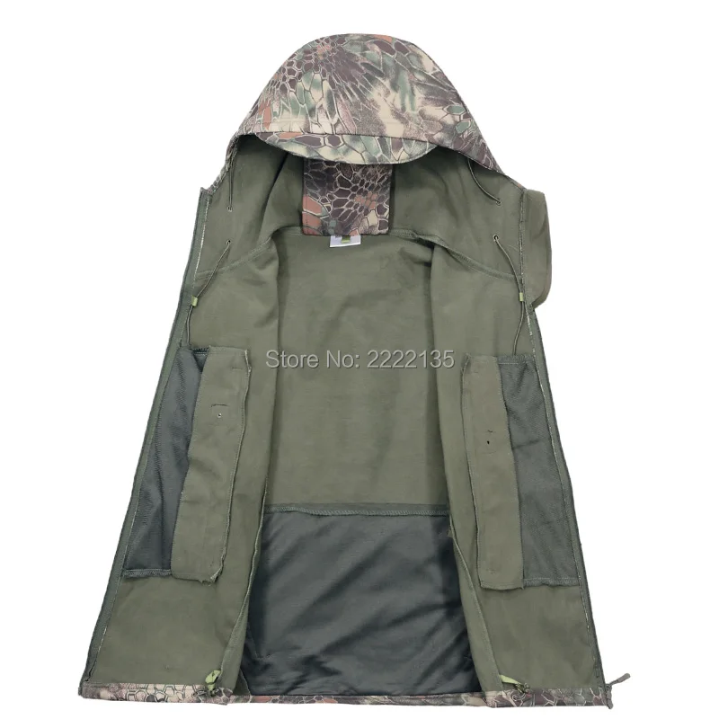 

Tactical Soft Shell Jackets Snake Camouflage Army Jacket Men Military Shark V4.5 Waterproof Outdoor Camo Hiking Hunting Clothes