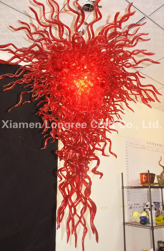 Большой красный светодиодный 100% ручной работы хрусталь боросиликатное стекло