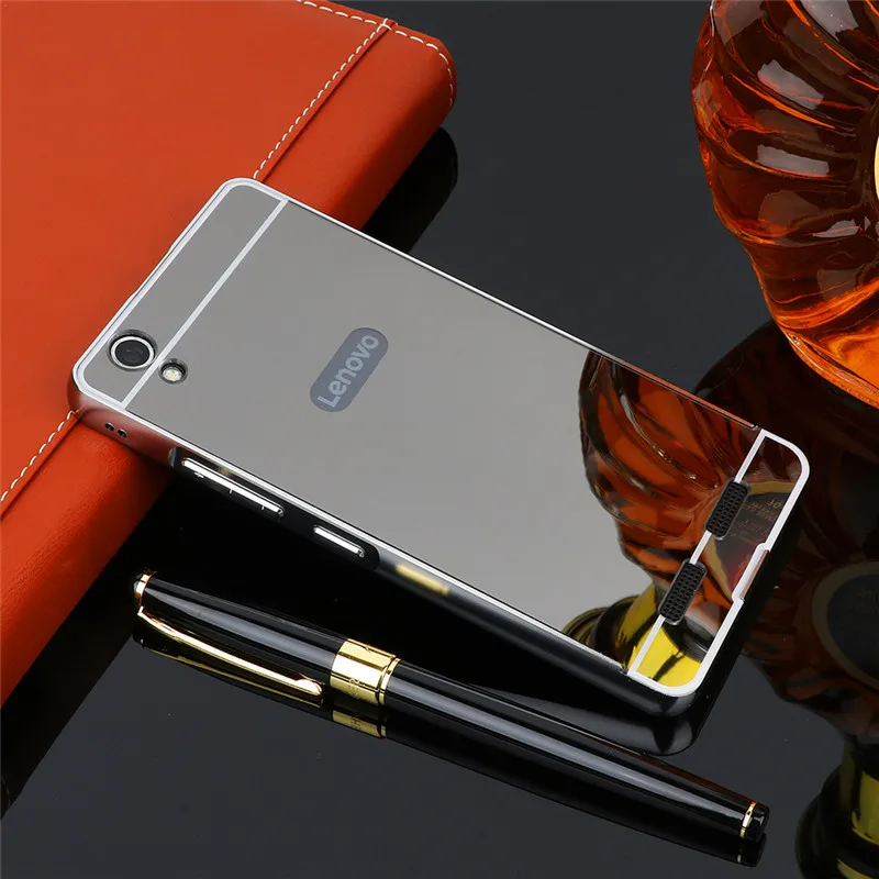 Зеркальный чехол Lenovo Lemon K10e70 металлический алюминиевый каркас с зеркальной