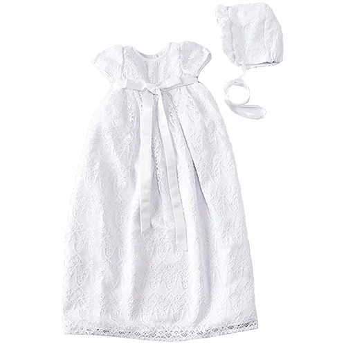 white Yatheen/Newborn-24Months для маленьких девочек; кружевные платья для крещения - Цвет: white
