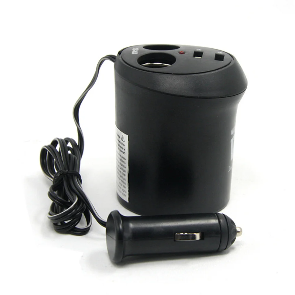 12/24 В Авто 2USB автомобиля Зарядное устройство сигареты 2 Way Твин USB Мощность Splitter