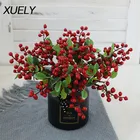 Имитация фруктов, рождественской ягоды, черники, одноветочных поролоновых растений, женское украшение для свадьбы, сада, офиса, дома