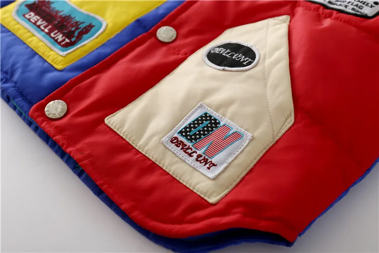 Новый жилет 2017 мальчиков Толстый Жилет для малышей на осень и зиму теплая жилетка