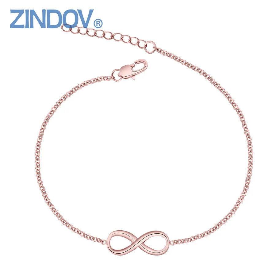Браслеты и обручи ZINDOV Infinity из нержавеющей стали золотистые Серебристые Модные