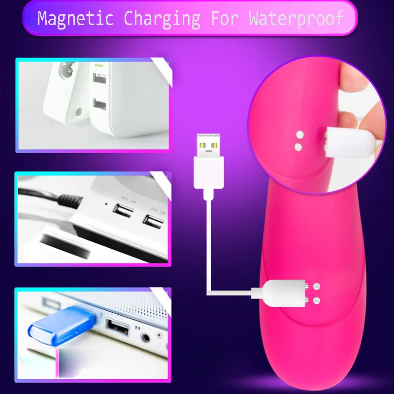 Товары для секса 10 режимов G spot вибратор с кроликом USB Женский насос мастурбации