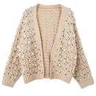 Кардиган женский вязаный, плотный, теплый, весенне-осенний