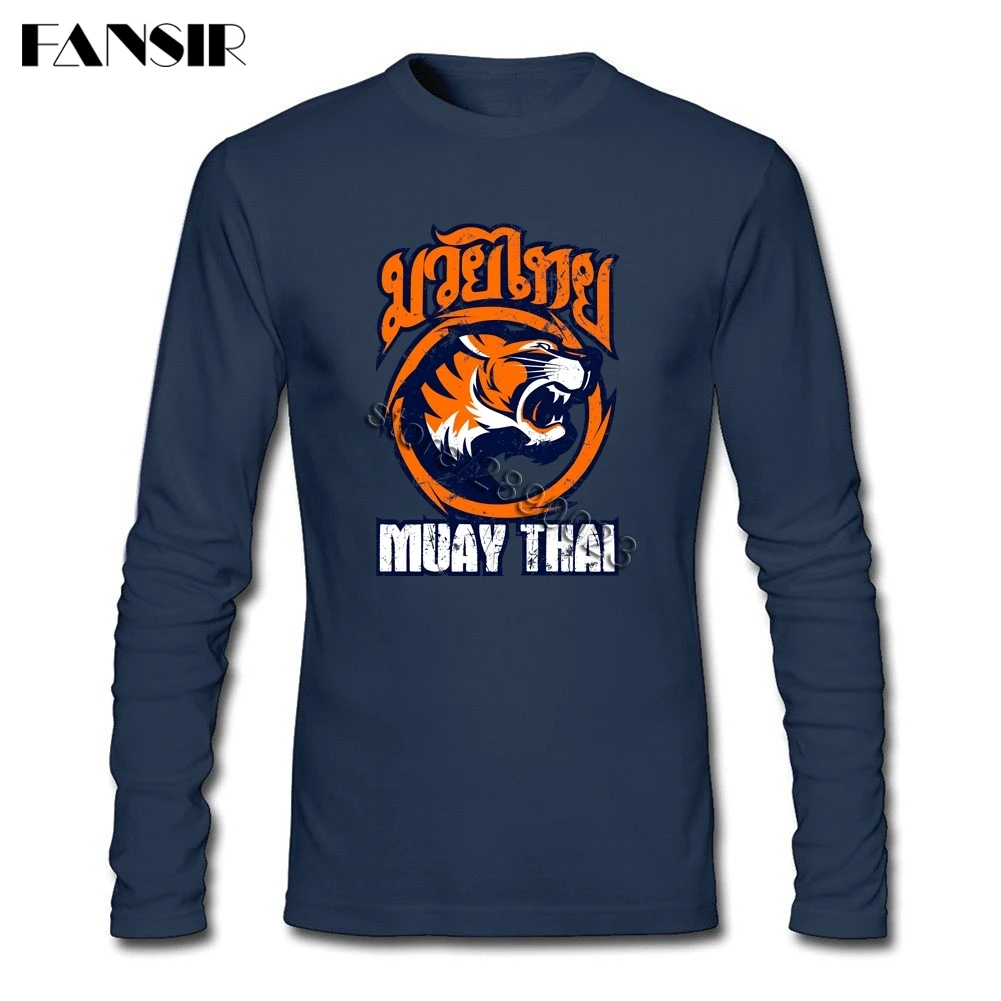 Футболка мужская классическая хлопок круглый вырез длинный рукав Азиатский