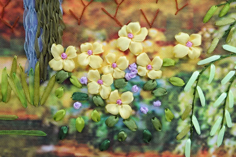 Новинка Набор для вышивки 3d крестом комплект незаконченная вышивка лентой