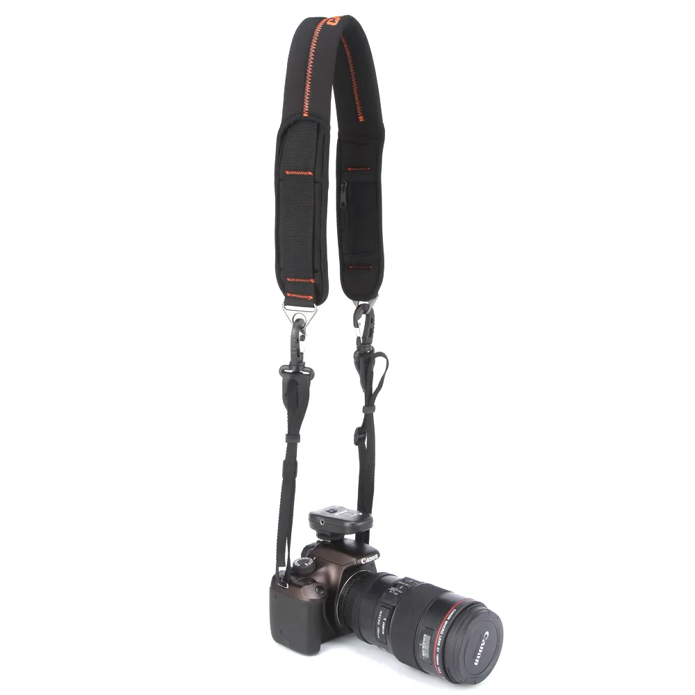 Ремень наплечный CADeN для цифровой видеокамеры быстросъемный черный сетчатый
