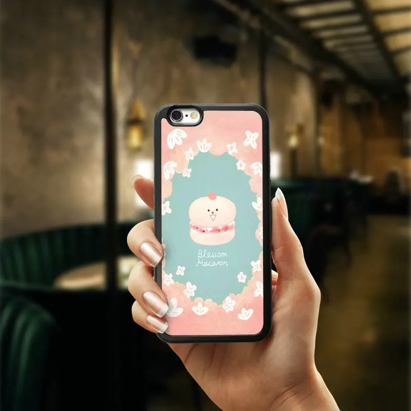 Узорчатые чехлы Защита для iPhone 6 6S мобильный телефон сумка чехол черный Задняя