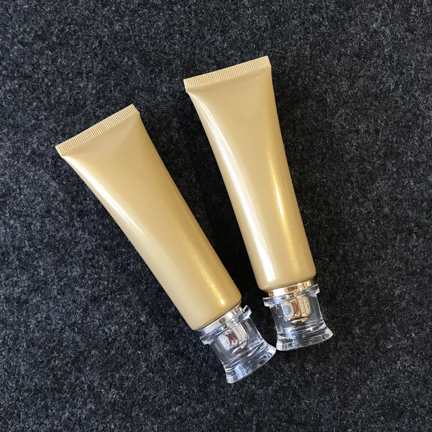 

300pcs 50g 50ml High Class Empty Gold Eye Cream Storage Tube, Cosmetic Soft Hose Containers,Squeeze Skin Care Cream Soft Tube