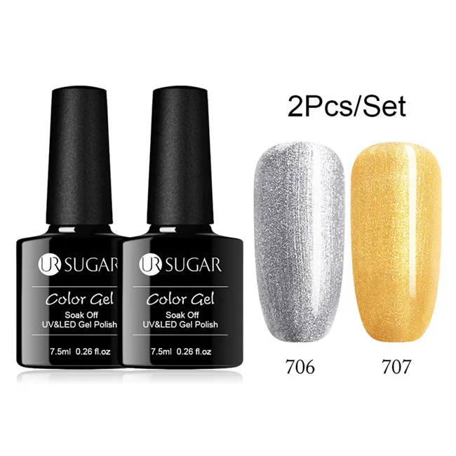 Set 20 UR SUGAR 2 шт./компл. гель лак для ногтей Гибридный лак es набор для полировки ногтей Полупостоянный летний цвет отмачиваемый Гель-лак - Цвет: Set 20